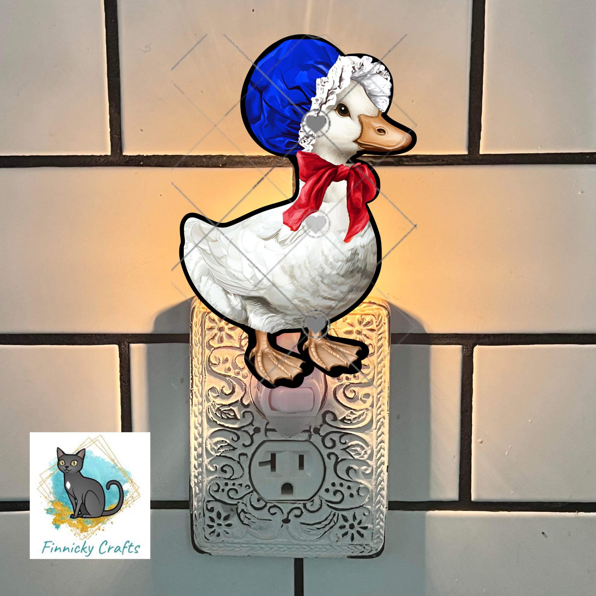 Goose in a bonnet, Red, White, Blue, Sublimation, Digital, PNG, DTF, Design, Download Only, earrings, badge reel
