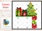 Christmas Tree Ornament Corner Sitter – PNG Digital Download for Sublimation