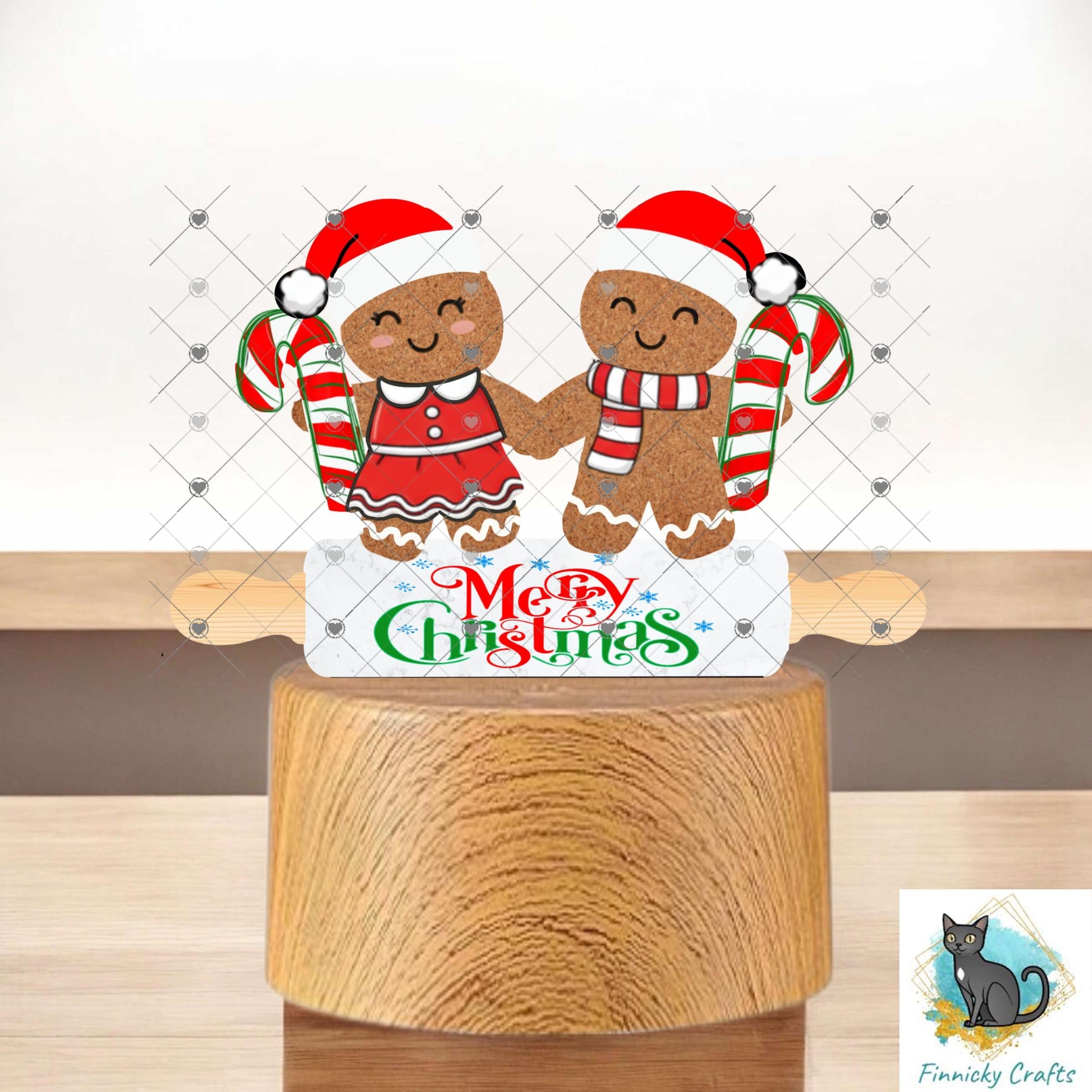 Gingerbread Couple PNG, Light Base Decor (Digital Download)