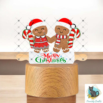 Gingerbread Couple PNG, Light Base Decor (Digital Download)