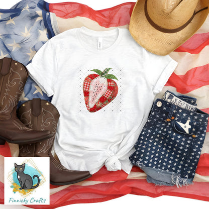 Strawberry Shape, Fabric design, Earrings, Night Light, DTF, Shirts