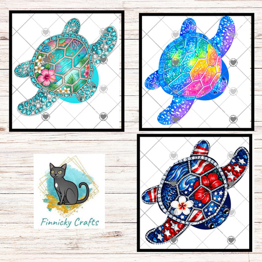 Sea turtles, beach, patriotic, colorful, PNG, Sublimation Design, Digital Download, DTF