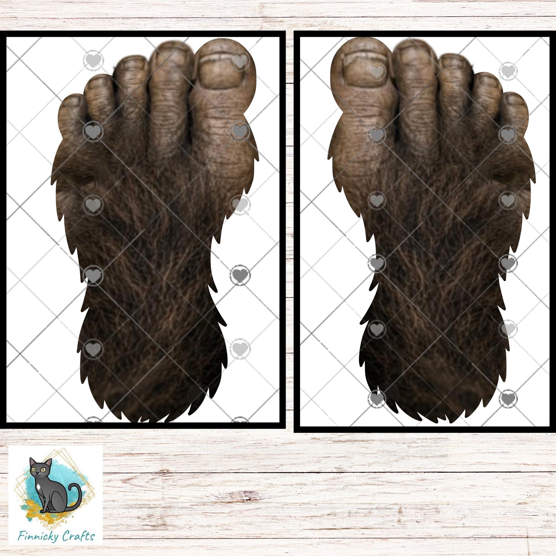 Bigfoot Footprint PNG 300 DPI | Sasquatch Track Sublimation Design | Cryptid Digital Download | Yeti Foot (Digital Download)
