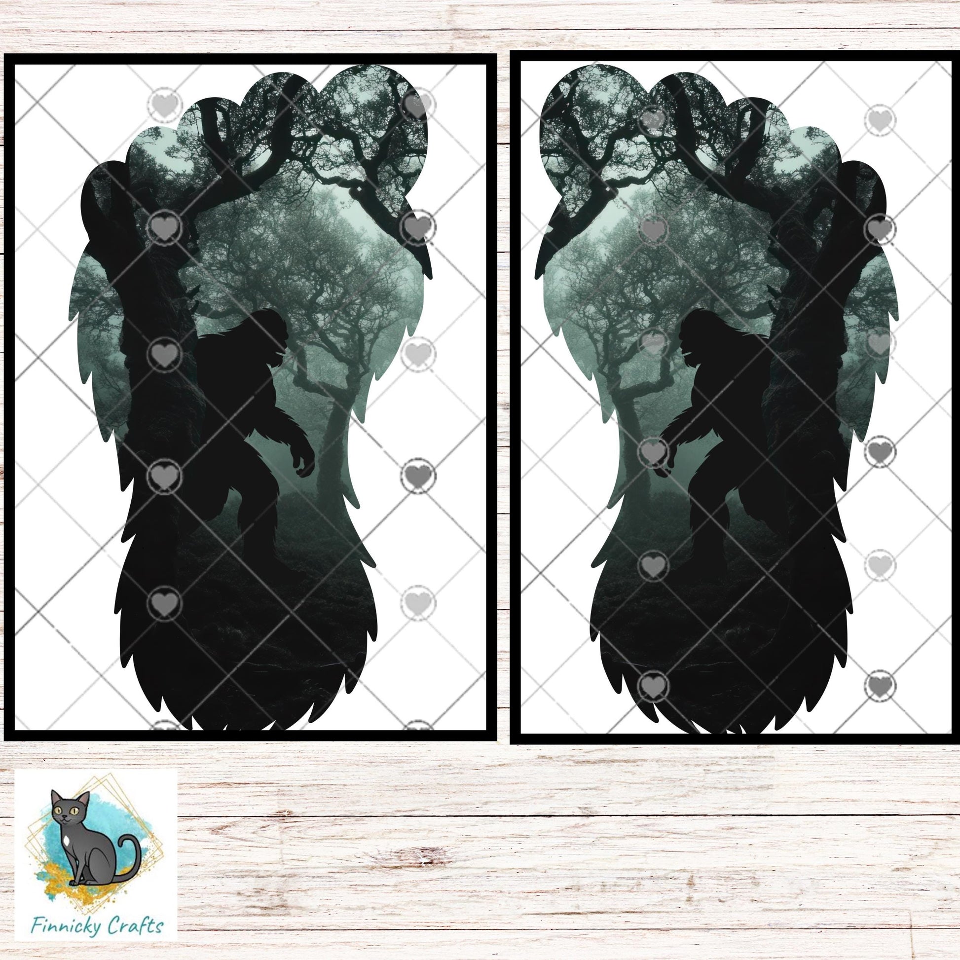 Bigfoot Footprint PNG 300 DPI | Sasquatch Track Sublimation Design | Cryptid Digital Download | Yeti Foot (Digital Download)