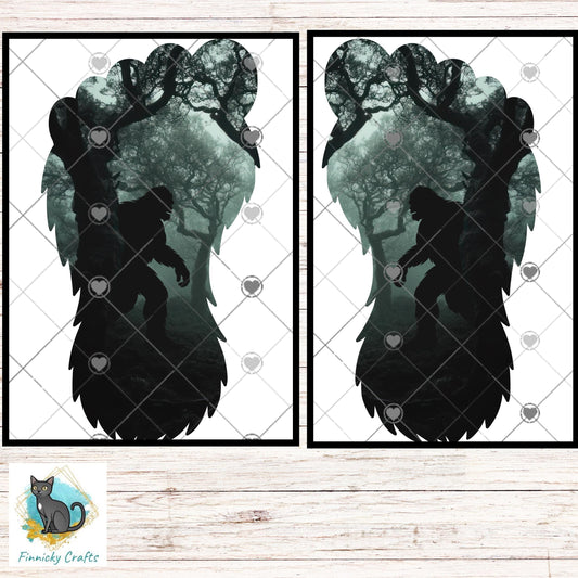 Bigfoot Footprint PNG 300 DPI | Sasquatch Track Sublimation Design | Cryptid Digital Download | Yeti Foot (Digital Download)