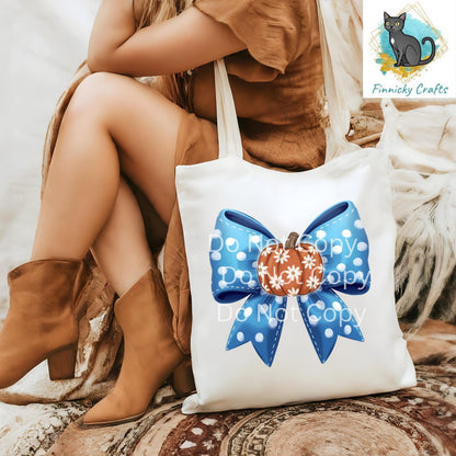 Pumpkin Bows PNG - Sublimation Digital Designs - Ornament, Night Light, Shirt, Earrings, Badge Reel