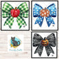 Pumpkin Bows PNG - Sublimation Digital Designs - Ornament, Night Light, Shirt, Earrings, Badge Reel