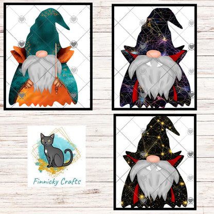 Vampire Gnome Girl Halloween Earrings, Sublimation Design (PNG)