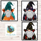 Vampire Gnome Girl Halloween Earrings, Sublimation Design (PNG)