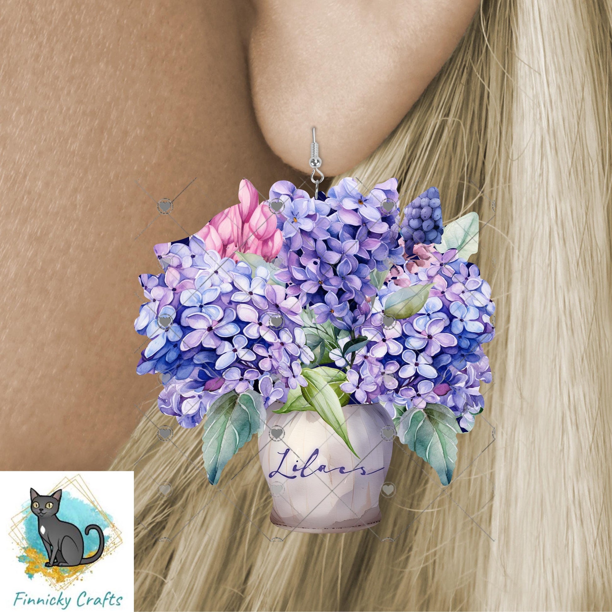 Lilacs, Signs, Words or Blank, Sublimation, Digital, PNG, Design, Download, earrings, night light