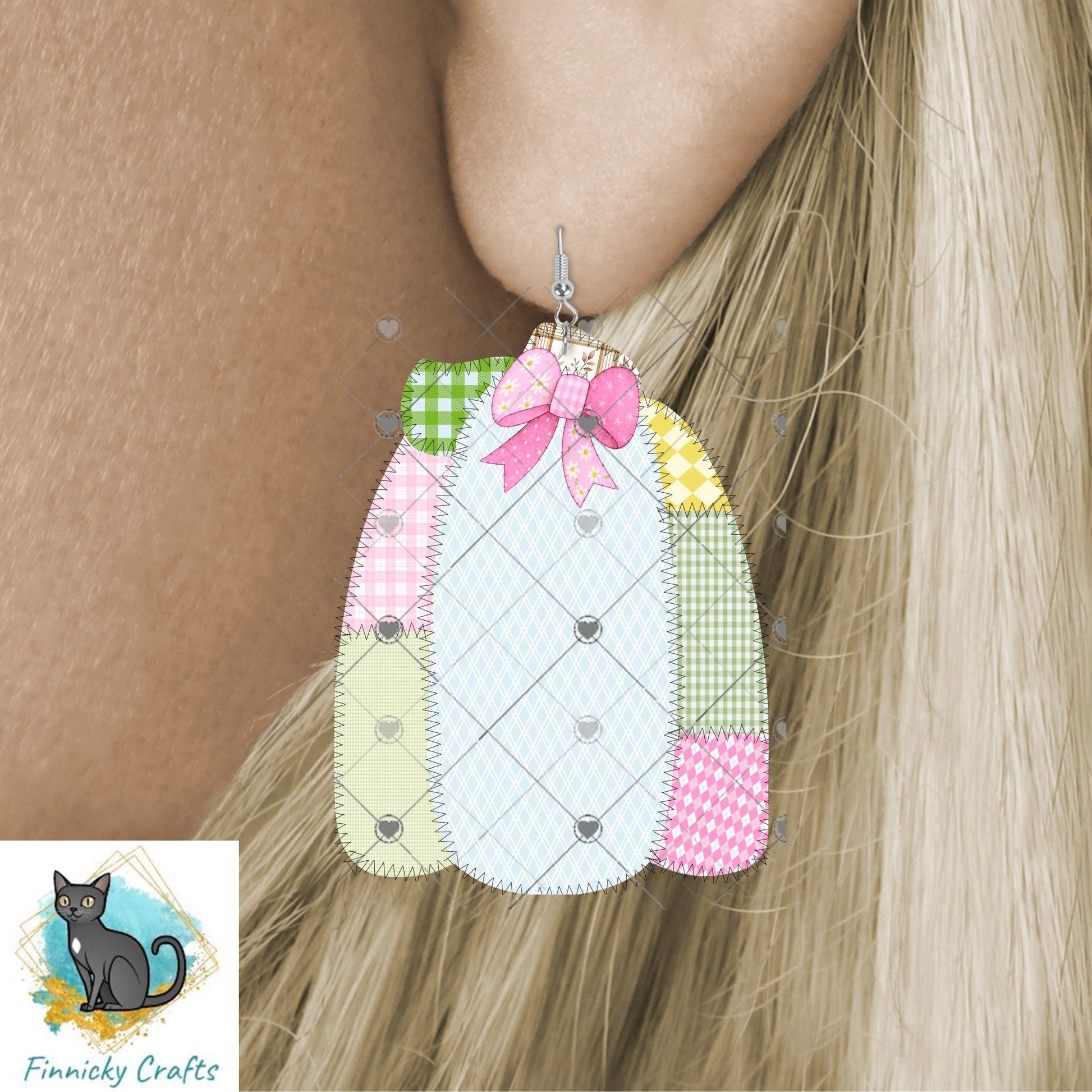 Tall Patchwork Pumpkins Earring PNG Bundle, Fall Designs (Digital Download)