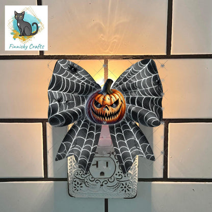 Pumpkin Bows PNG - Sublimation Digital Designs - Ornament, Night Light, Shirt, Earrings, Badge Reel