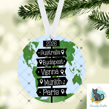 Travel Sign, Wolrd, Customizable, PNG, Sublimation Design, Digital Download, Sign, Ornament, Decor, DTF
