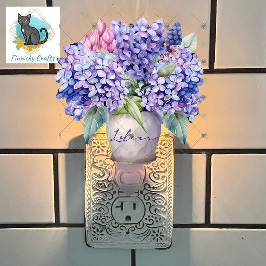 Lilacs, Signs, Words or Blank, Sublimation, Digital, PNG, Design, Download, earrings, night light