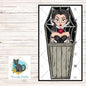 Halloween Sublimation Digital Design - Coffin, PNG, Bag charms, Night Light, earrings, sign, hair clip