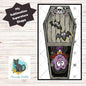 Halloween Sublimation Digital Design - Coffin, PNG, Bag charms, Night Light, earrings, sign, hair clip