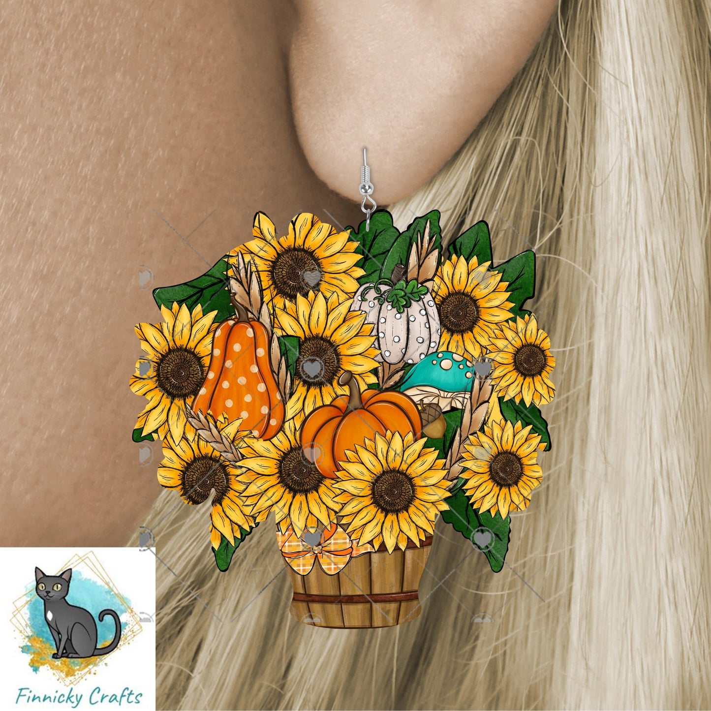 Sunflowers, Signs, Words or Blank, Sublimation, Digital, PNG, Design, Download, earrings, night light