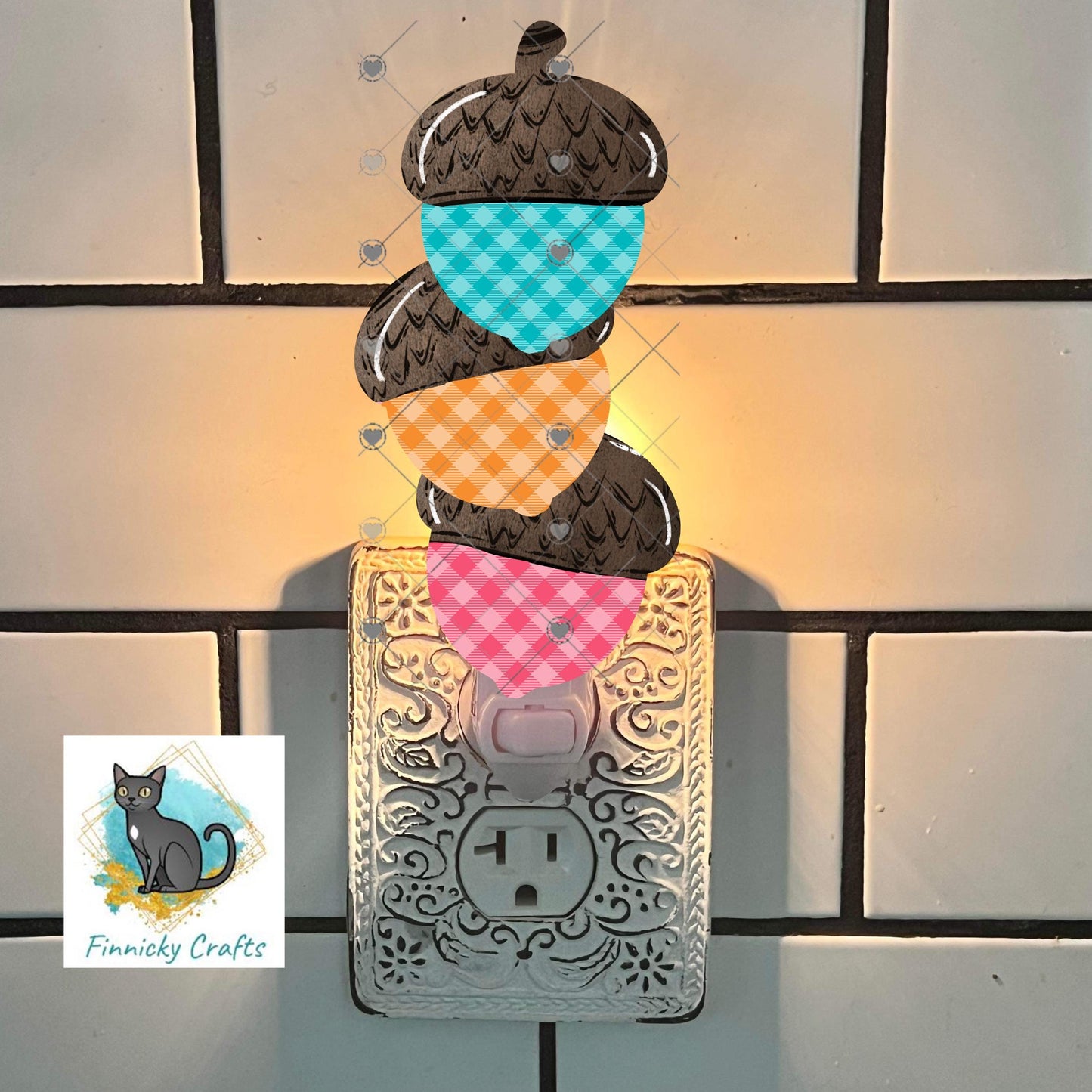 Fall Acorn Trio PNG Design, Sublimation, (Digital Download)