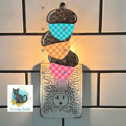 Fall Acorn Trio PNG Design, Sublimation, (Digital Download)