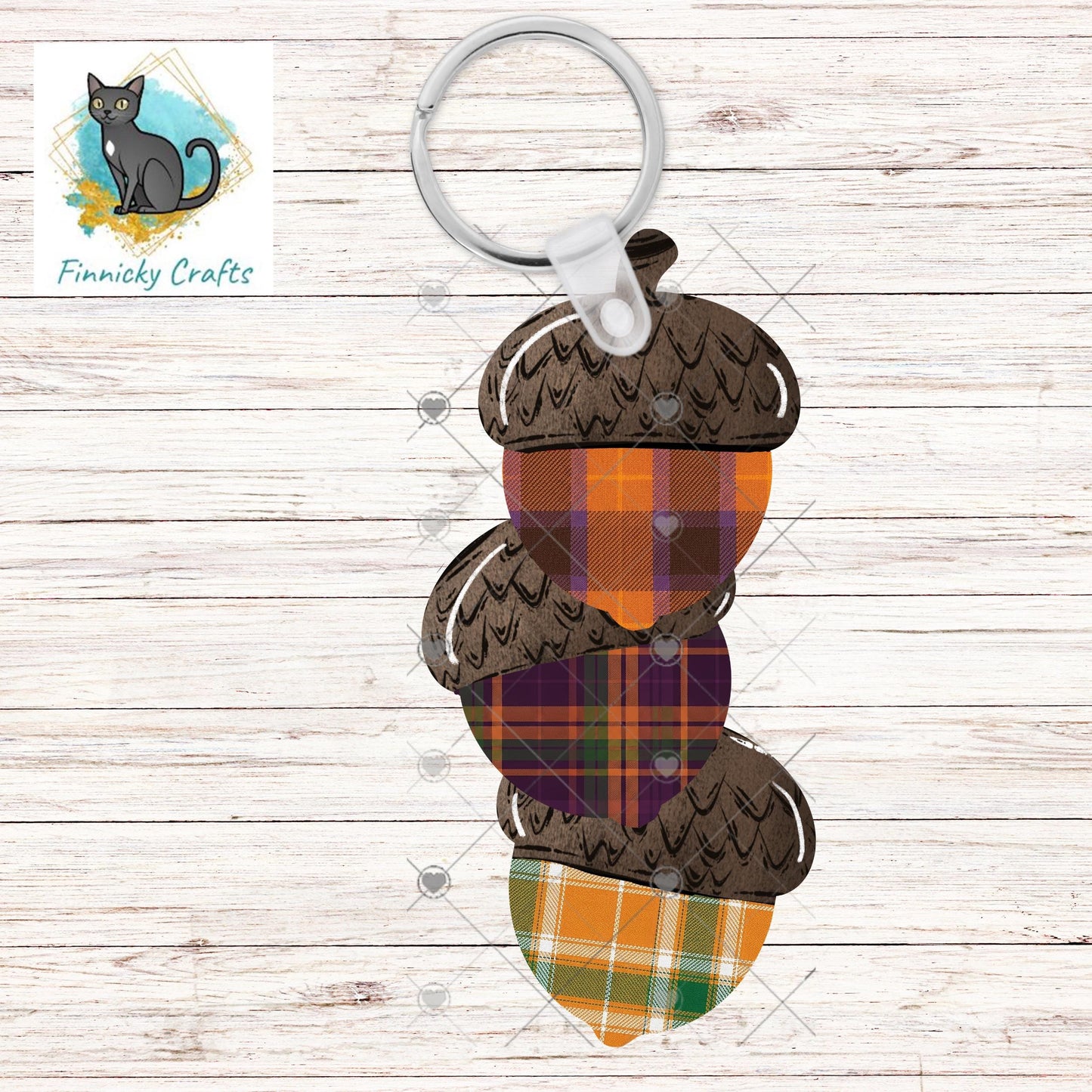 Fall Acorn Trio PNG Design, Sublimation, (Digital Download)