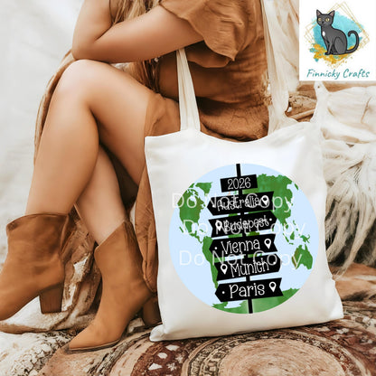 Travel Sign, Wolrd, Customizable, PNG, Sublimation Design, Digital Download, Sign, Ornament, Decor, DTF