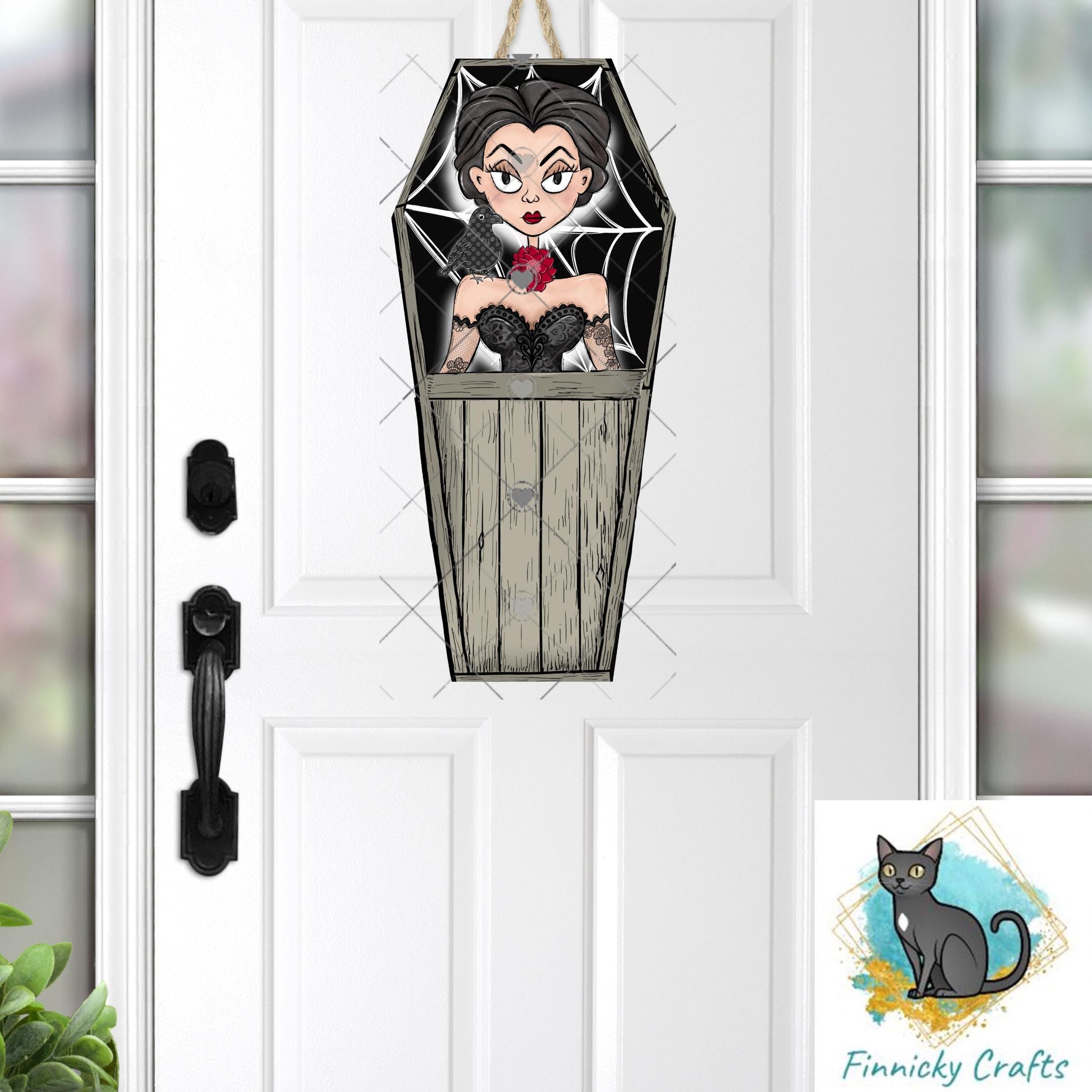 Halloween Sublimation Digital Design - Coffin, PNG, Bag charms, Night Light, earrings, sign, hair clip
