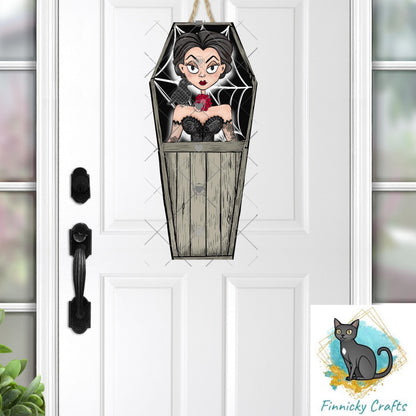 Halloween Sublimation Digital Design - Coffin, PNG, Bag charms, Night Light, earrings, sign, hair clip