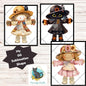 Scarecrow Girl PNG Bundle, Fall Autumn Design (Digital Download)