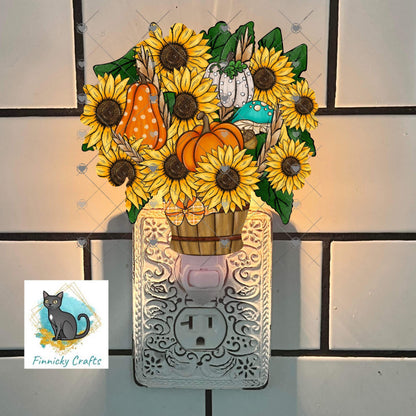 Sunflowers, Signs, Words or Blank, Sublimation, Digital, PNG, Design, Download, earrings, night light