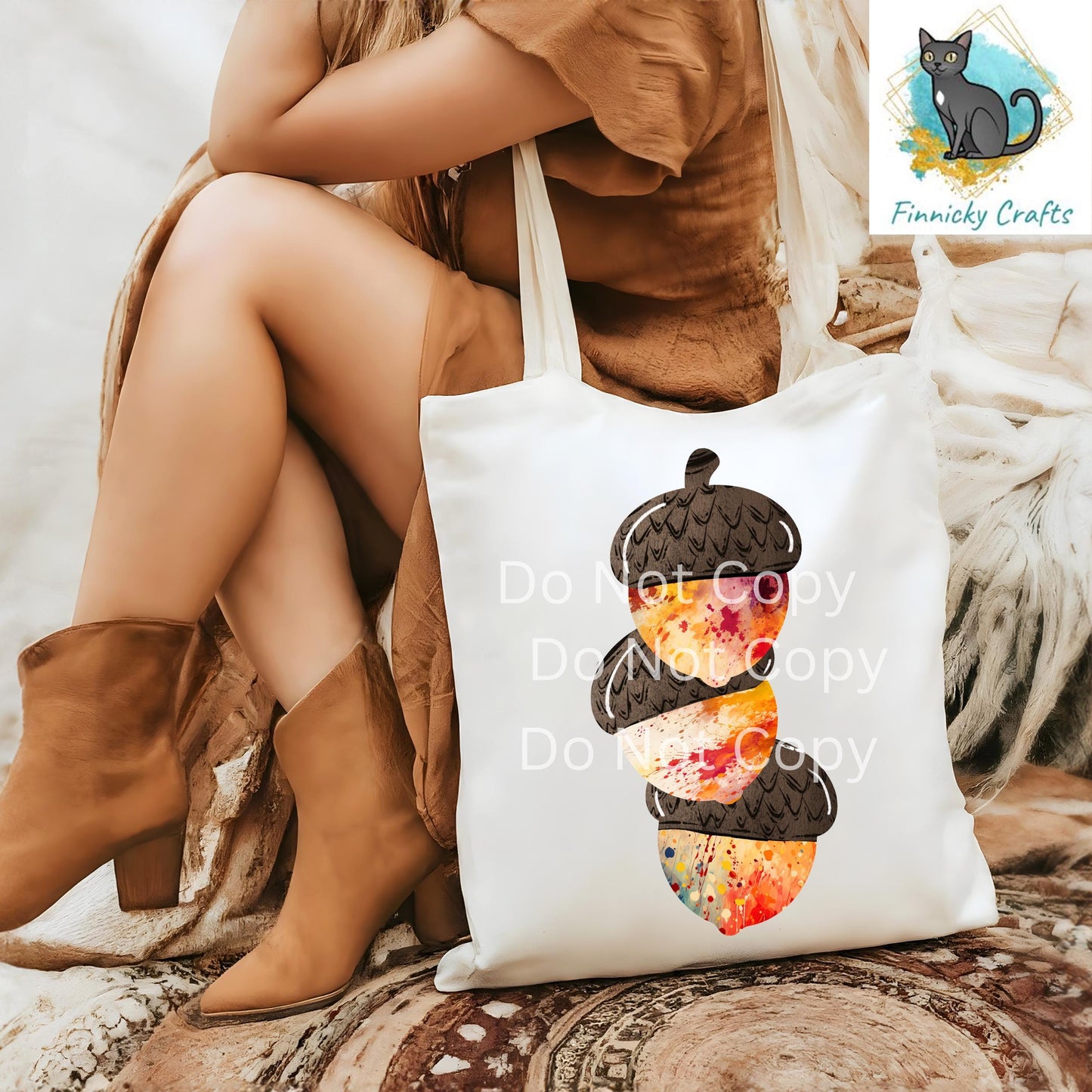 Fall Acorn Trio PNG Design, Sublimation, (Digital Download)