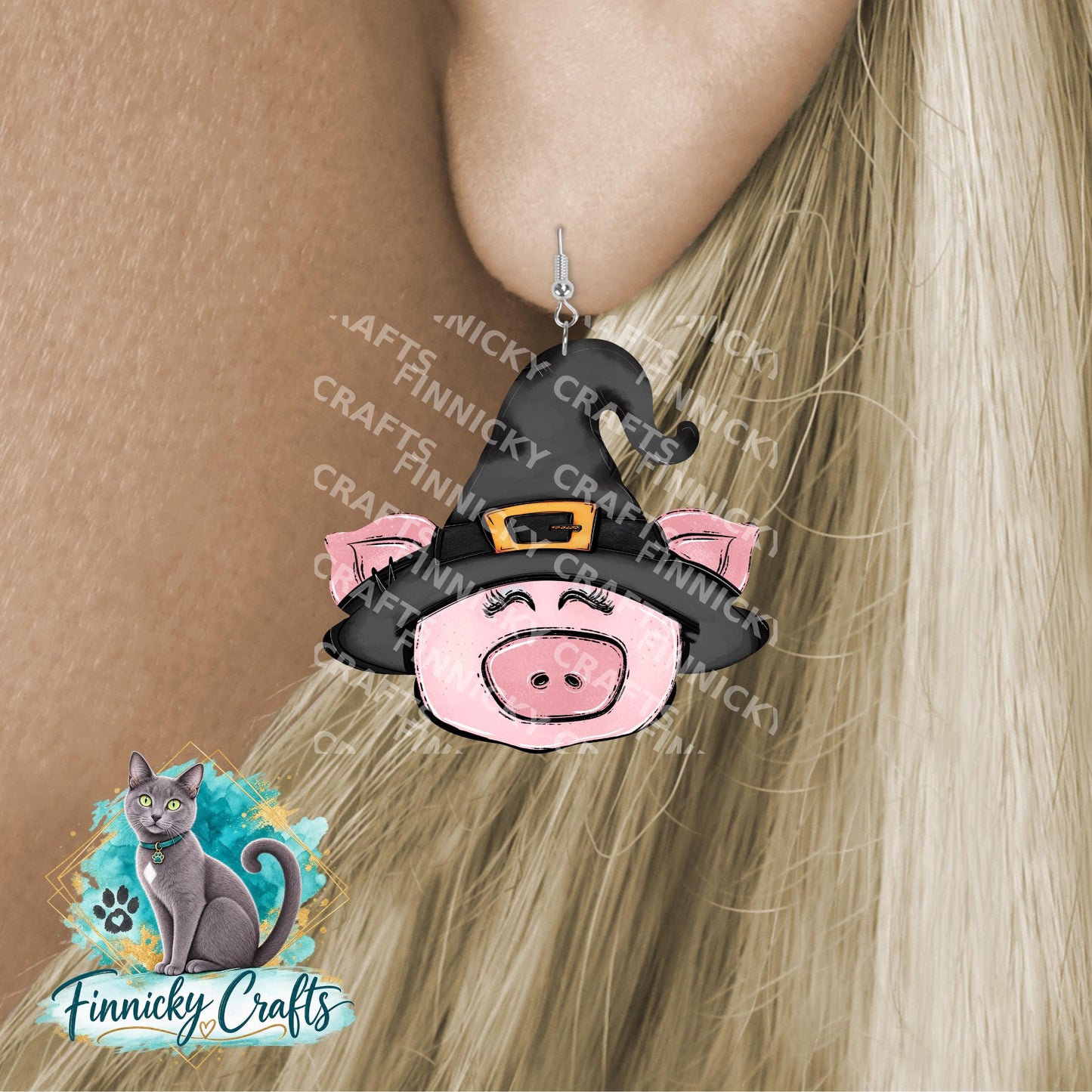 Farm Animals with a Witch Hat PNG Bundle – Sublimation Design (Digital Download)