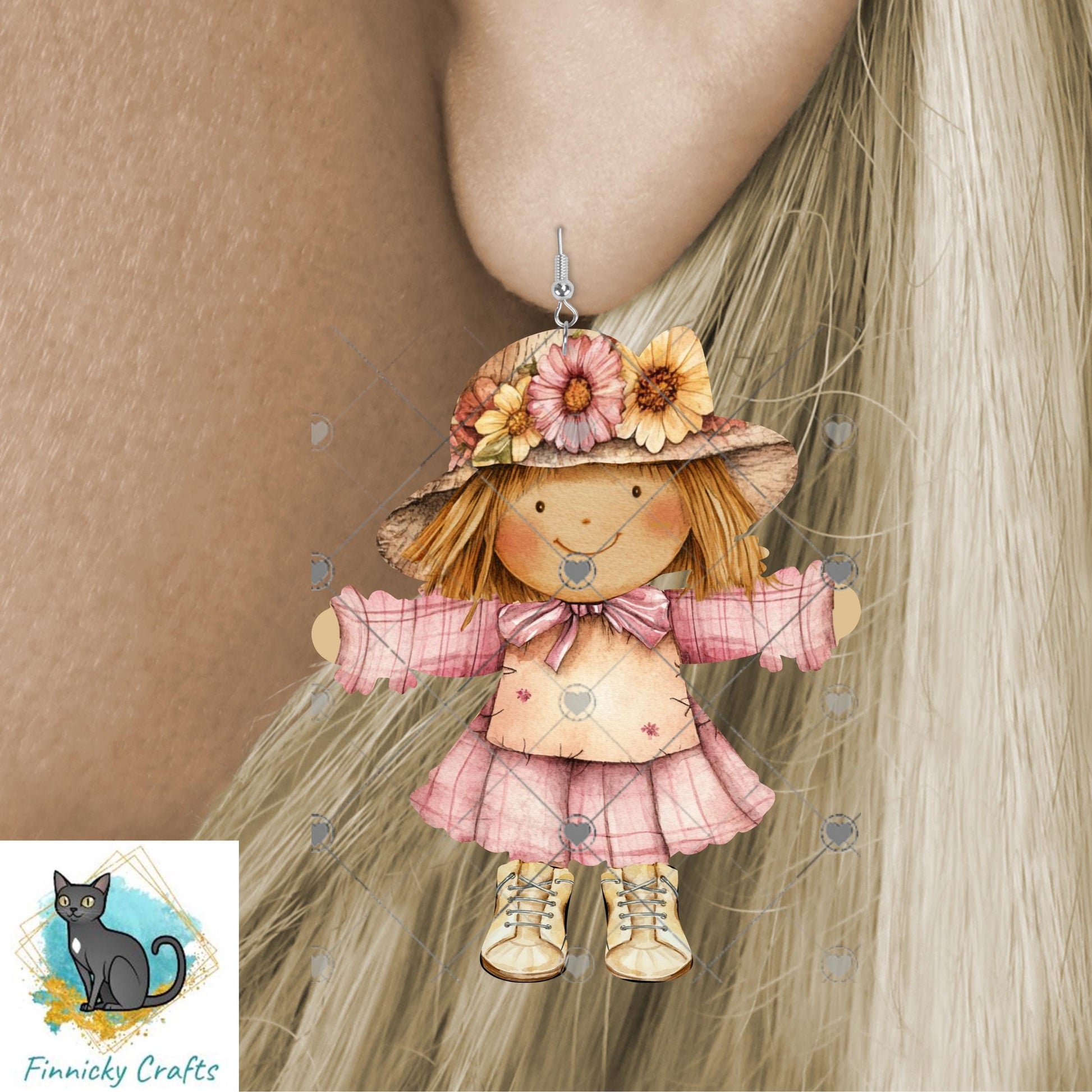 Scarecrow Girl PNG Bundle, Fall Autumn Design (Digital Download)