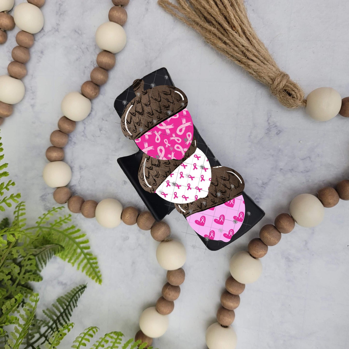 Halloween, Breast Cancer Acorn Trio PNG Design, Sublimation, (Digital Download)