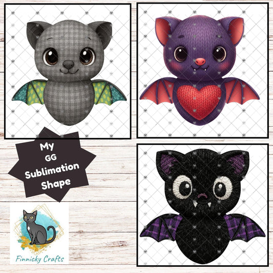Chubby Bat Ghost PNG Design, Sublimation Download