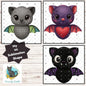 Chubby Bat Ghost PNG Design, Sublimation Download