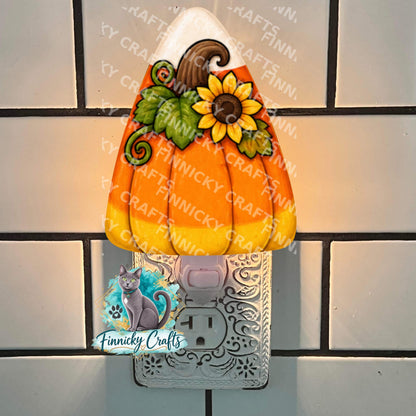 Candy Corn Halloween Design (Digital Download) - Scarecrow, Black Cat, Pumpkin