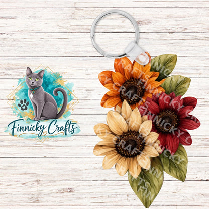 Trio Flowers and leaves, Earrings Bundle Sublimation, Digital, PNG, Design, Download