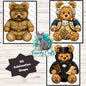 US Presidents Teddy Bear Sublimation Design (Digital Download)