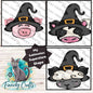Farm Animals with a Witch Hat PNG Bundle – Sublimation Design (Digital Download)