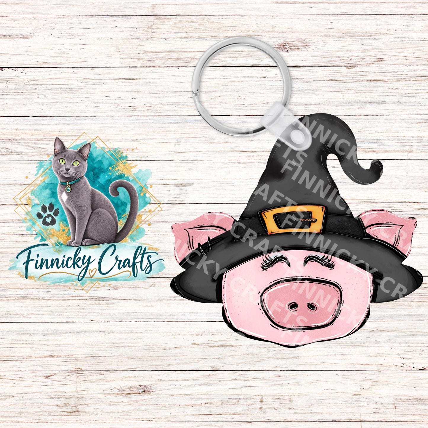 Farm Animals with a Witch Hat PNG Bundle – Sublimation Design (Digital Download)