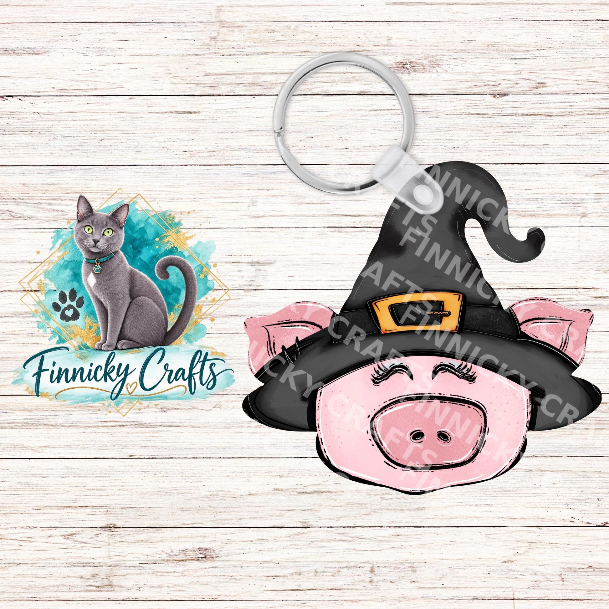 Farm Animals with a Witch Hat PNG Bundle – Sublimation Design (Digital Download)