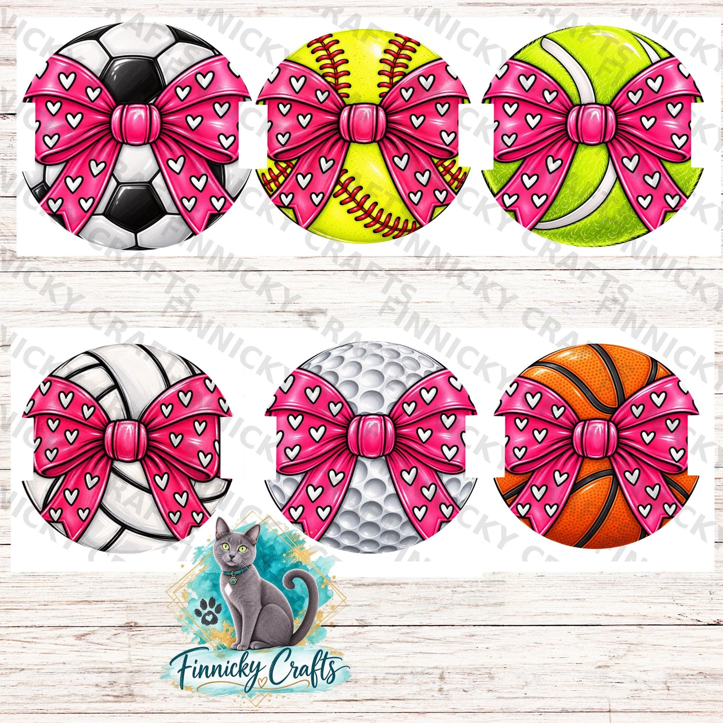 Sports Hair Tie Holders Bundle, Personalizable, PNG, Sublimation Design, Digital Design