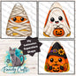 Candy Corn Halloween Design (Digital Download) - Mummy, Witch, Ghost