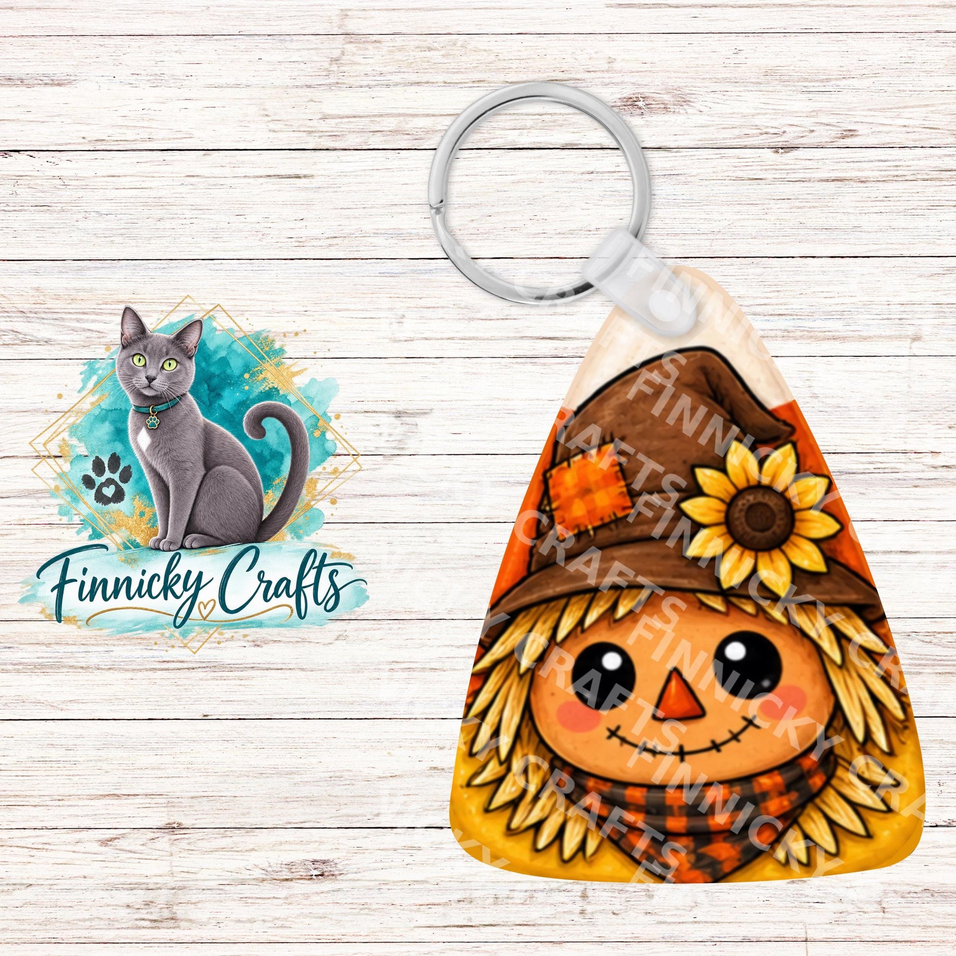 Candy Corn Halloween Design (Digital Download) - Scarecrow, Black Cat, Pumpkin