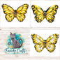 Yellow Butterfly Bundle - Sublimation Design Png Template - Earrings, Necklace, Nightlight, Sign