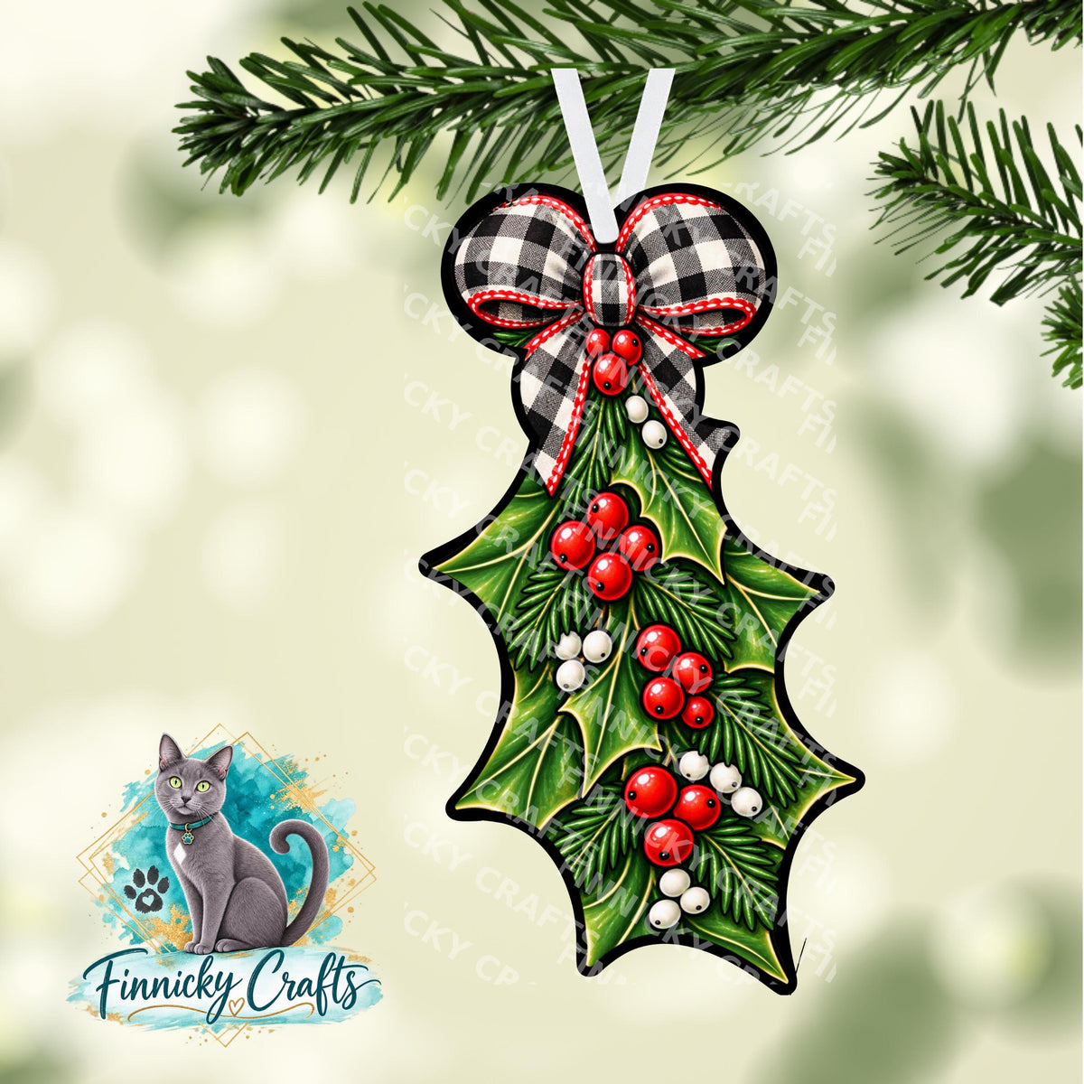 Holly and Berries, Sign, Sublimation, Digital, PNG, Design, Acrylic, Nightlight, Earrings, shirt