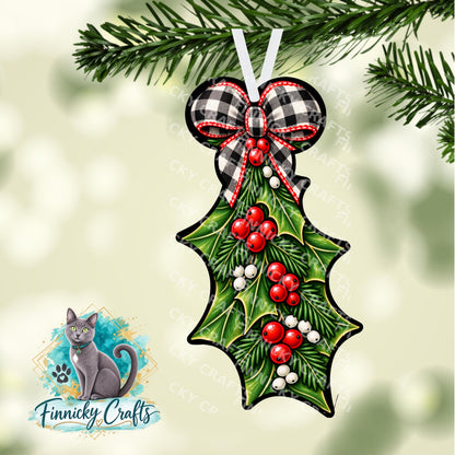 Holly and Berries, Sign, Sublimation, Digital, PNG, Design, Acrylic, Nightlight, Earrings, shirt