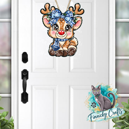 Reindeer with a Bow Shape, GG Sublimation PNG – Sublimation Design, Digital Desig