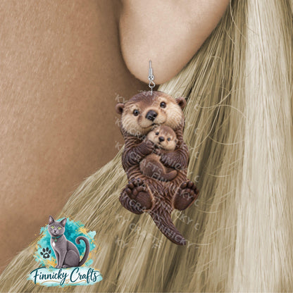 Otter Bundle, Sublimation, Digital Design, PNG, Download, Decoration, Earring, Door Hanger, Ornament