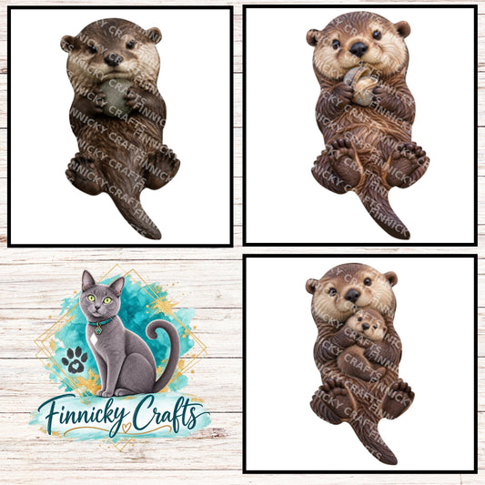 Otter Bundle, Sublimation, Digital Design, PNG, Download, Decoration, Earring, Door Hanger, Ornament
